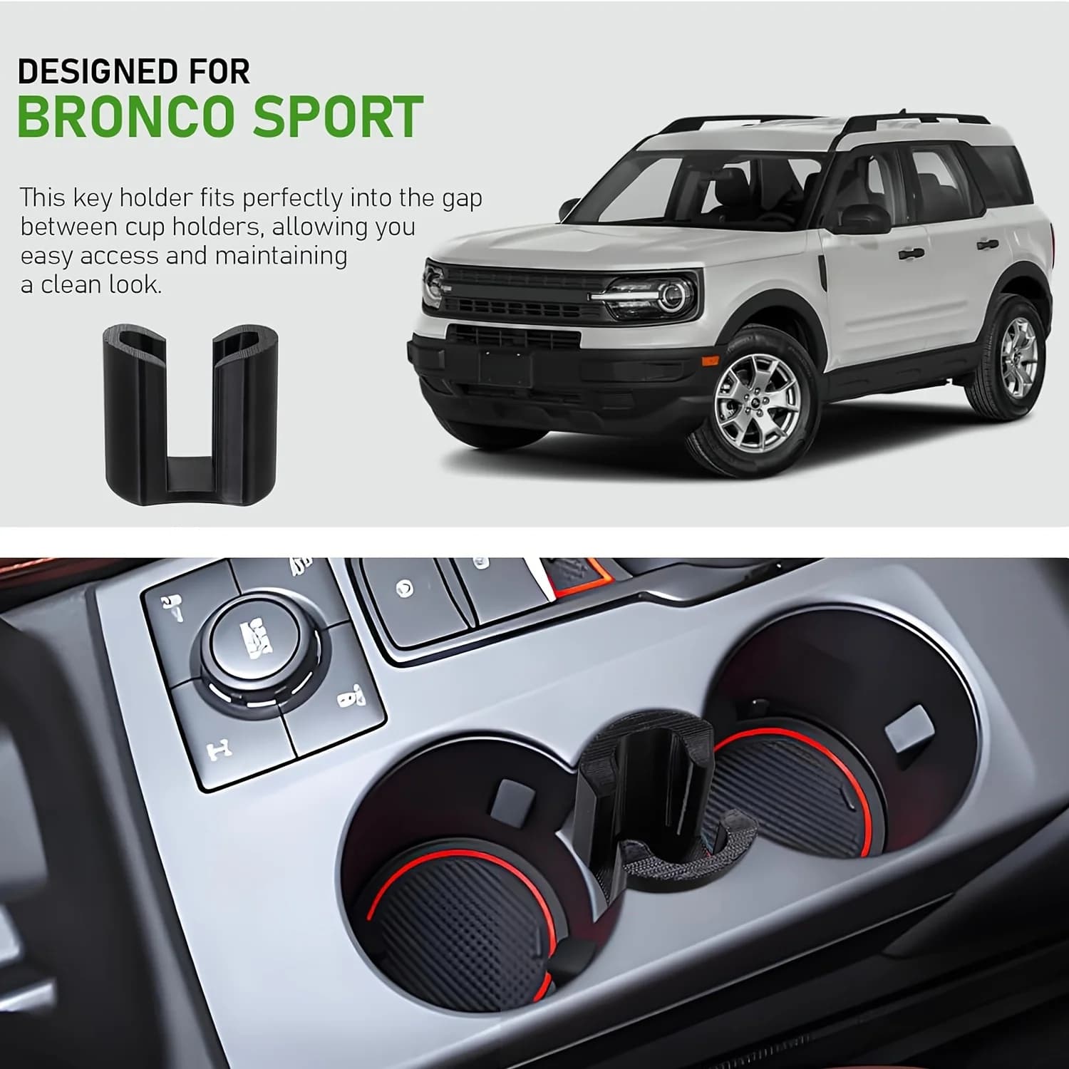 1pc porta chiavi per telecomando per auto scatola portaoggetti in plastica nera per accessori auto Ford Braunschweig Sport Mustang
