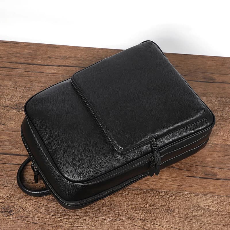 Business Men Backpack First Layer Cowhide Men's Bag Genuine leather Schoolbag Large Capacity 15.6 Inch Laptop Travel Backpack