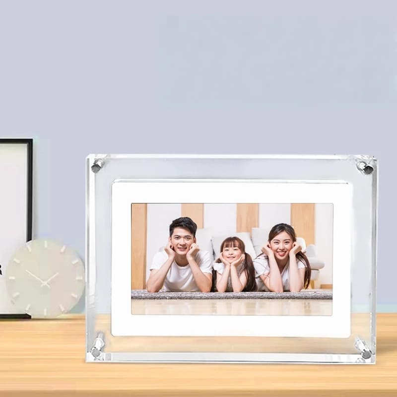 Cornice Digitale in Acrilico Trasparente per Dropshipping, Album Elettronico con Schermo IPS, Lettore Digitale, Macchina Pubblicitaria