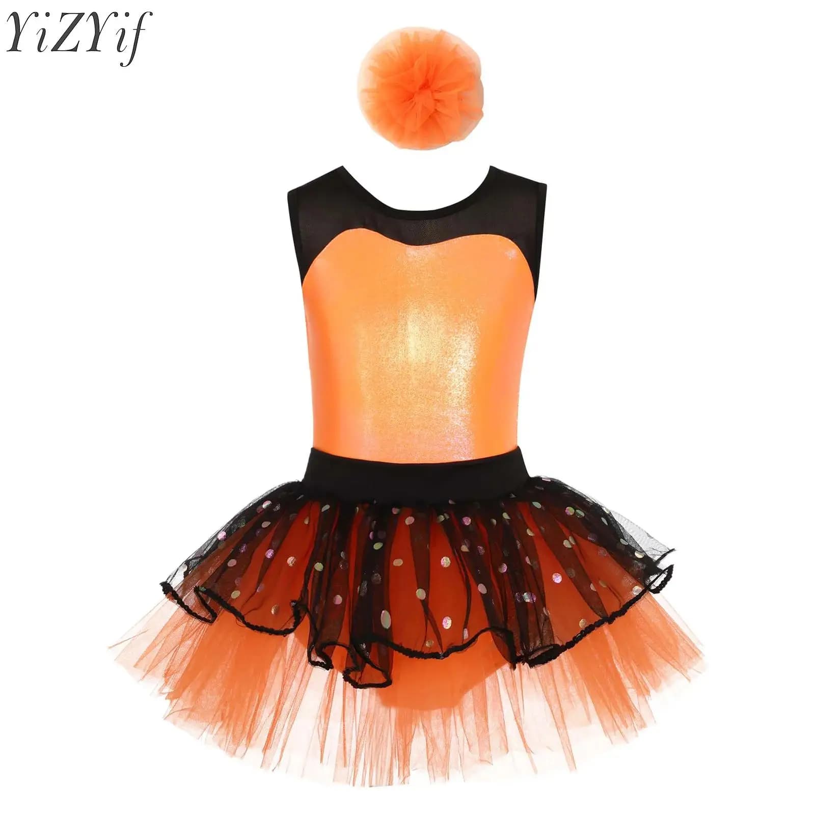 Body da balletto per bambina, vestito da ballerina, costume da principessa, senza maniche, in tulle, per spettacoli di danza lirica, pattinaggio su ghiaccio