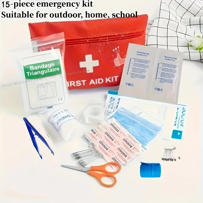 Ultimate Survival Kit - Portable First Aid Pouch. Made of reinforced durable oxford fabric, ideal for home, outdoor activities,