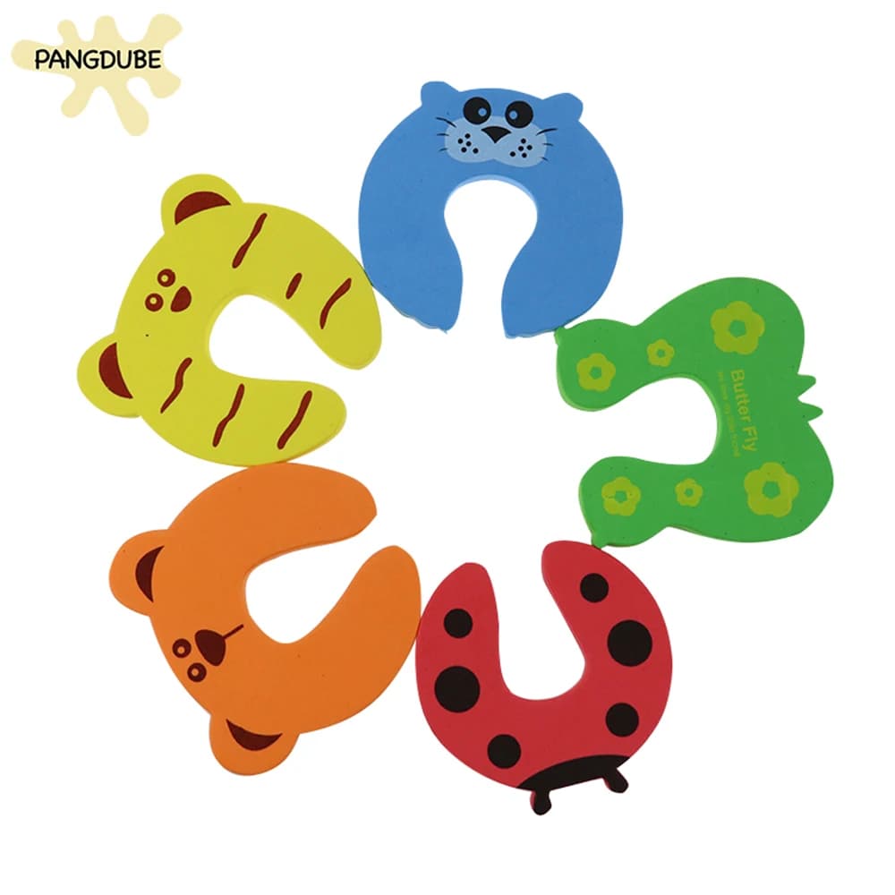PANGDUBE 5 pezzi serrature di sicurezza per bambini chiusure per cassetti dell'armadio con fermaporta protezione per le dita a prova di bambino set di protezione per la casa