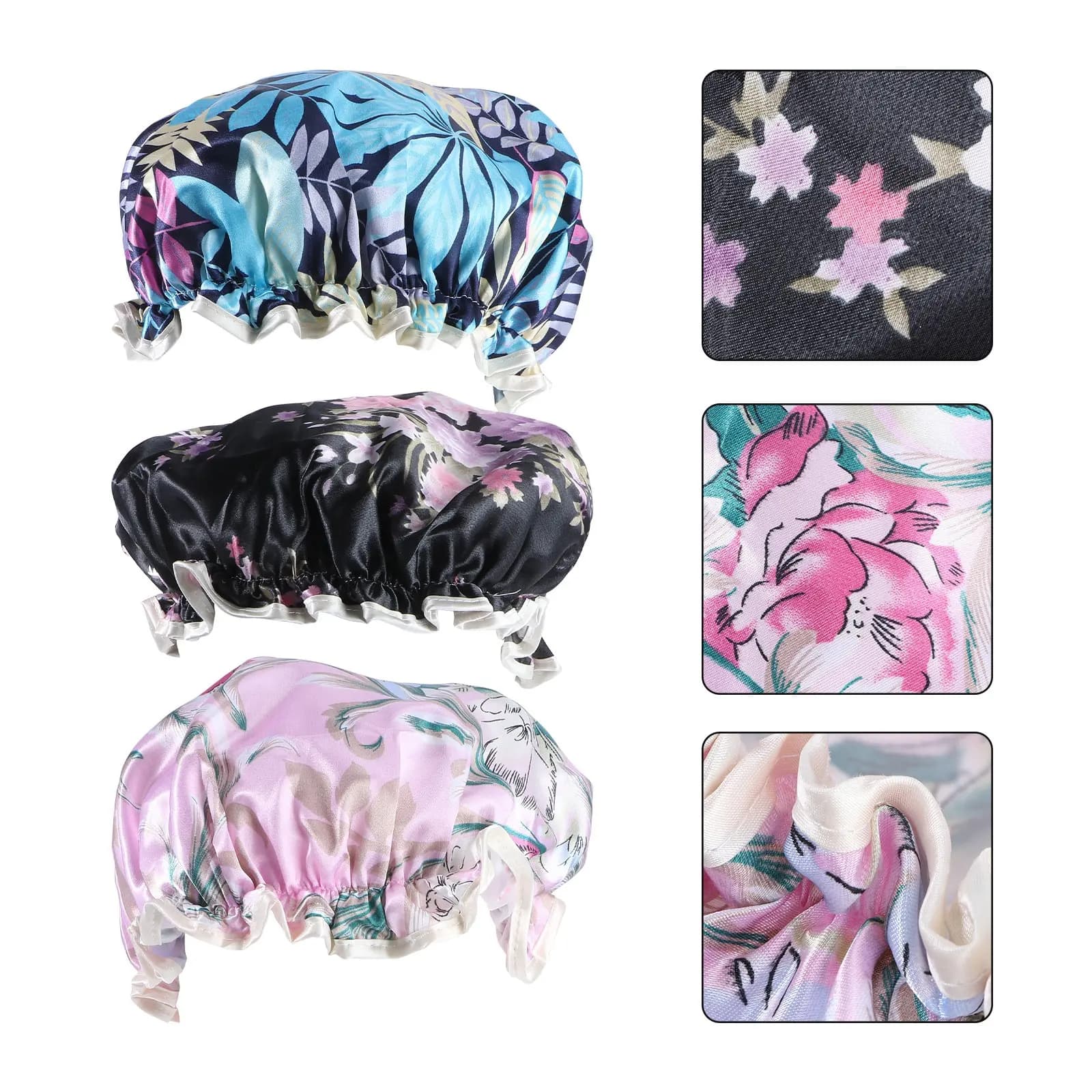 Cappelli da doccia alla moda per donna, impermeabili, creativi, per il bagno e il nuoto