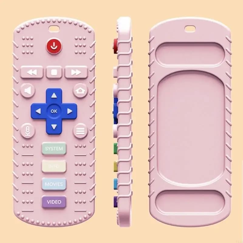 Massaggiagengive in silicone a forma telecomando per bambini 6-18 mesi P31B