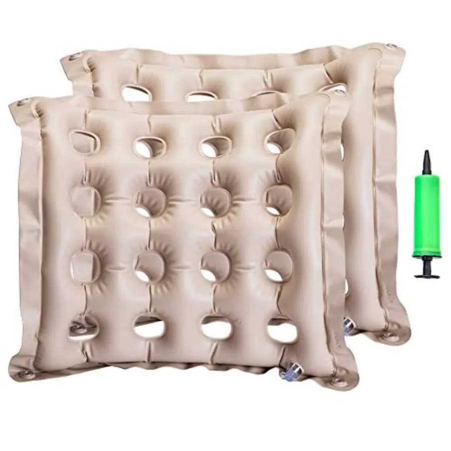 Inflatable Seat Cushion Portable Chair Cushion for Office Wheelchair Travel Cars Airplanes Coccyx Tailbone Sciatica Ideal for D