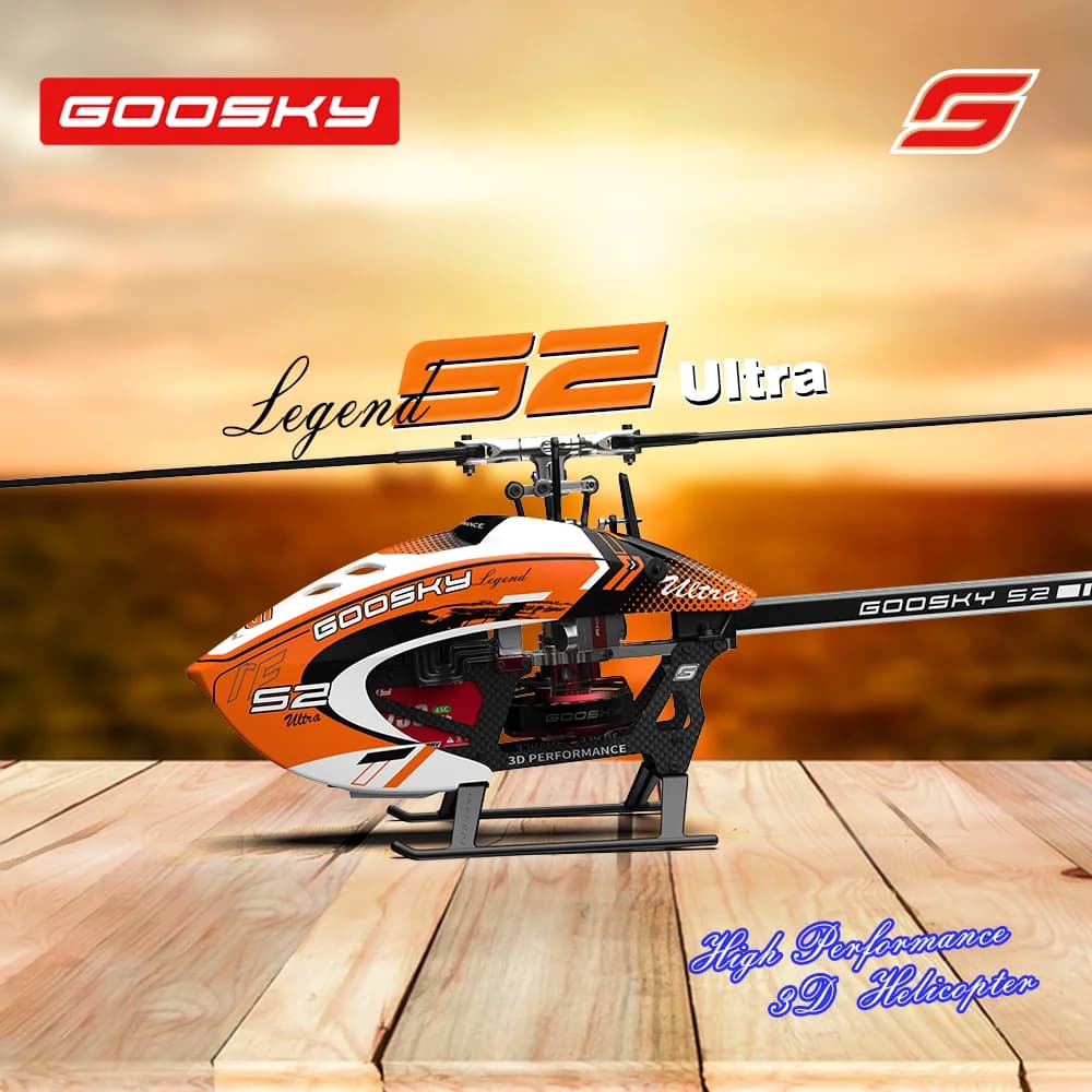 Elicottero RC Acrobatico Goosky S2 Ultra Dual Brushless a Trazione Diretta 3D con Telaio in Fibra di Carbonio e Sistema di Controllo di Volo GPS