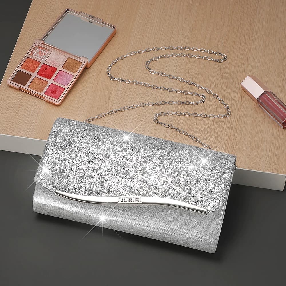 High-end evening dress clutch bag, luxurious and shiny, storage bag for socialites' outings, gatherings, wedding banquets and pa