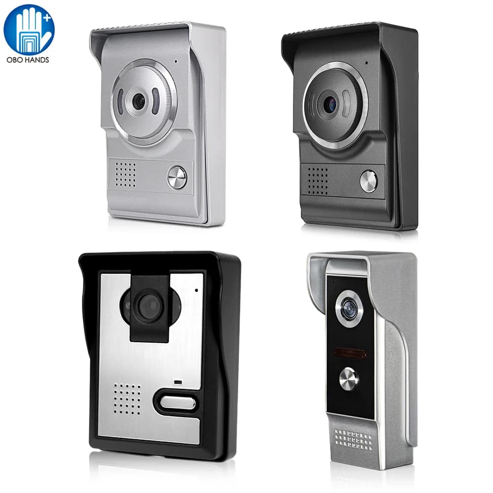 NUOVO Videocitofono Sistema citofonico cablato Videocamera esterna Campanello per porta 700TVL Visione notturna IR Impermeabile per appartamento domestico