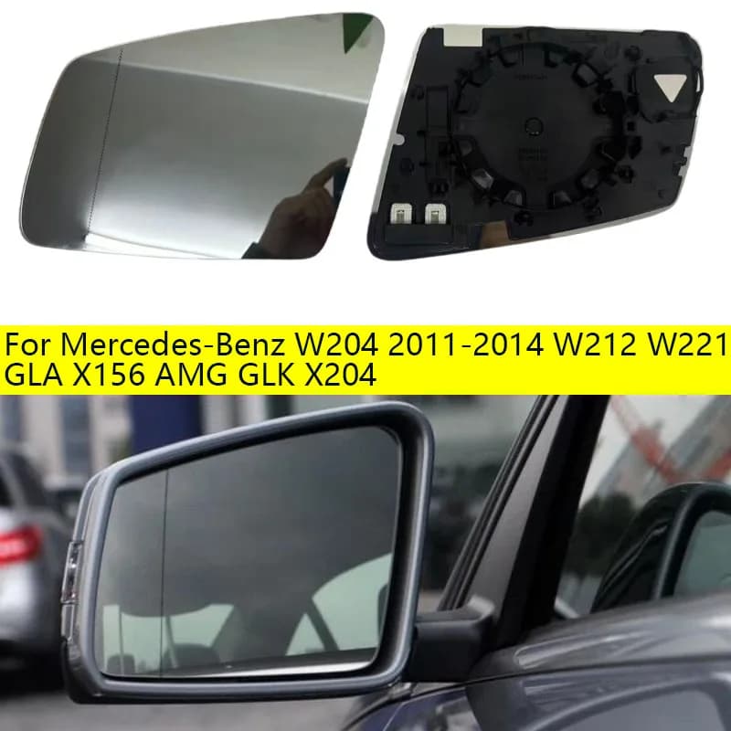 For Mercedes-Benz W204 2011-2014 W212 W221 GLA X156 AMG GLK X204 Wide Angle Left Or Right Heated Wing Rear Mirror Glass