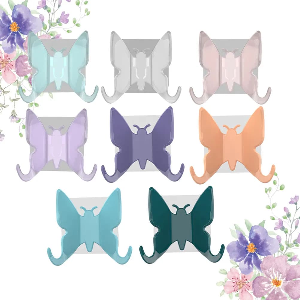 8Pcs Heavy Duty Shaped Bathroom Hook PP Suction Cup Wall Hanger for Towels Kitchen Tools Shower Accessories Decorative Hook
