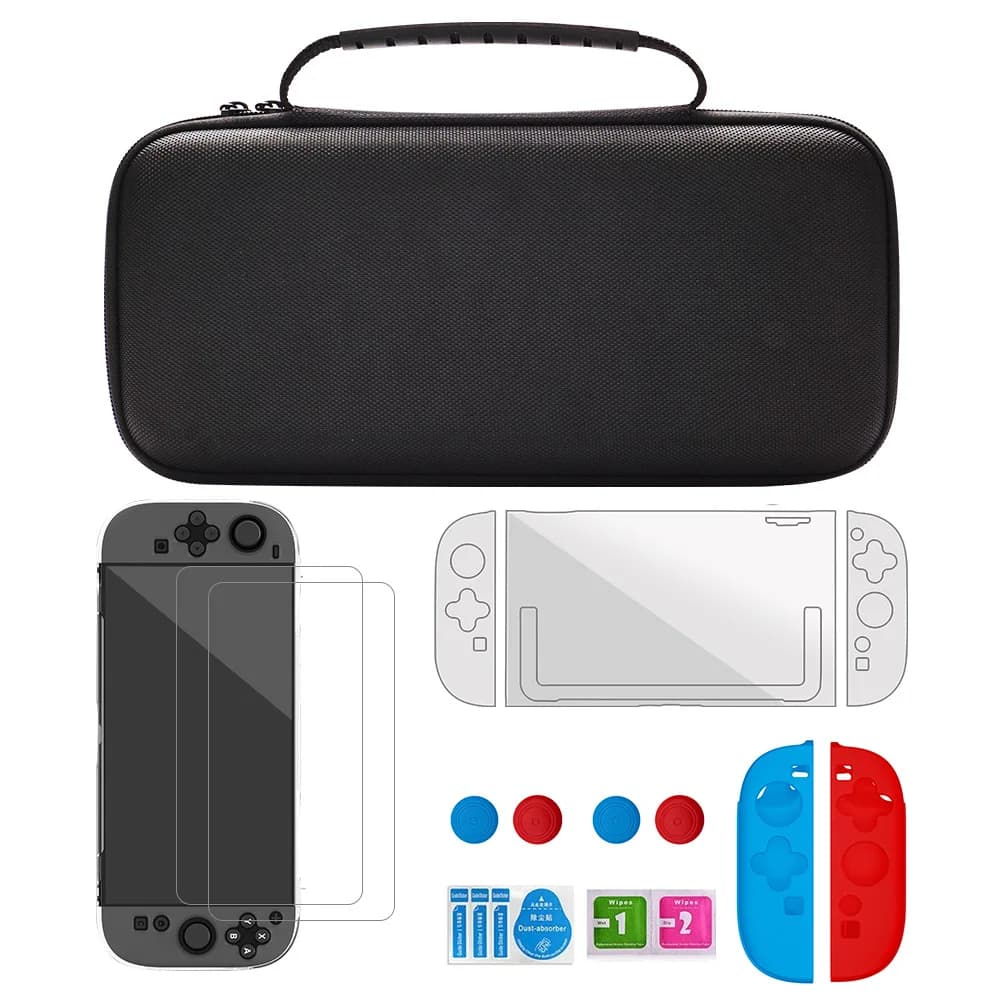 Parti 10 in 1 NS 2 Mini Borsa Custodia da trasporto Maniglia Custodia in silicone Guscio protettivo per Nintendo Switch 2 Accessori di gioco Pellicola di vetro