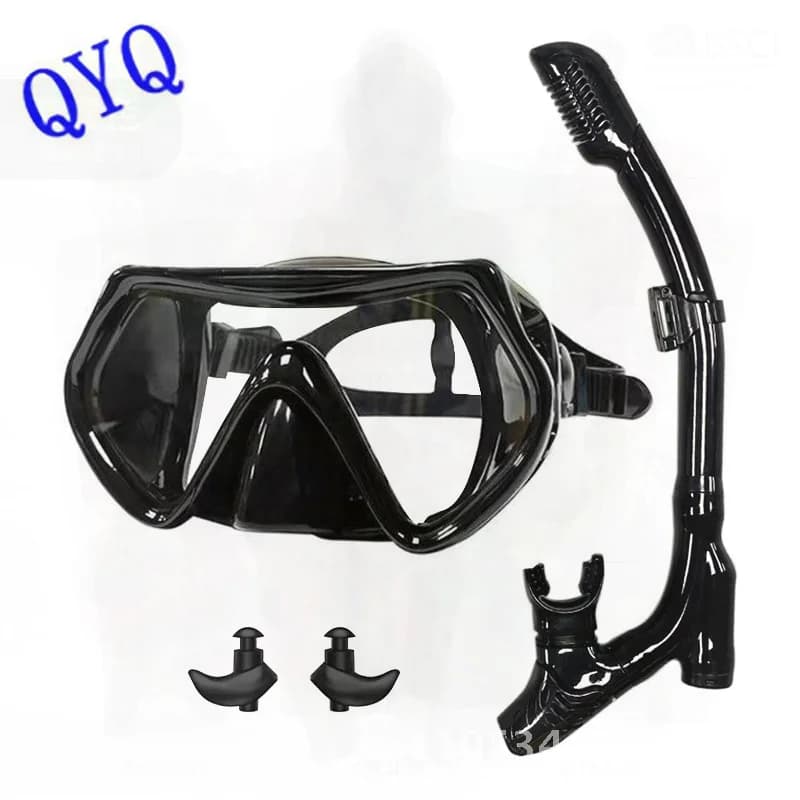 Adult sub-chambers with big frame with snorkeling HD Anti-fog Waterproof swim equipment Snuba breathing tube set