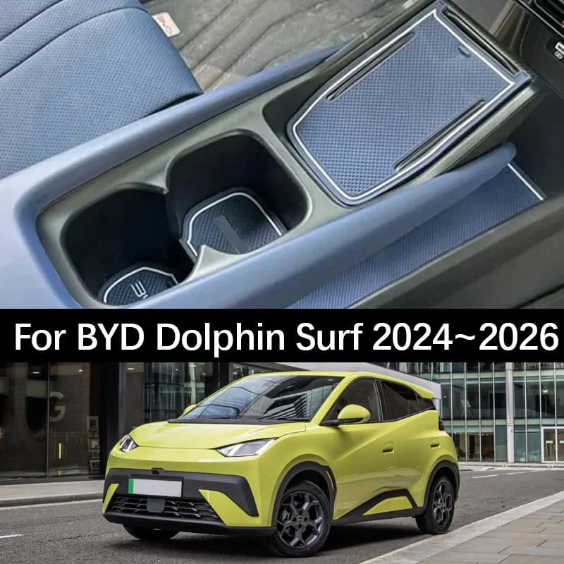 Per BYD Dolphin Surf Mini Atto 1 2024 2025 2026 Gabbiano Porta Auto Scanalatura Zerbino Tazza In Silicone Pad antiscivolo Interni Accessori Auto