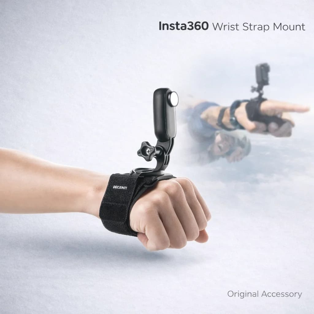 Supporto da Polso e Mano Insta360 per Action Camera, Kit per Riprese a Mani Libere con Staffa, Vite a Pollice e Adattatore da 1/4