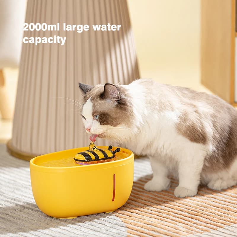 Fontana per gatti Filtro automatico USB Elettrico Muto Bevitore Ciotola 2L Recirculare Filtring Bevitore per gatti Cani Distributore di acqua per animali domestici
