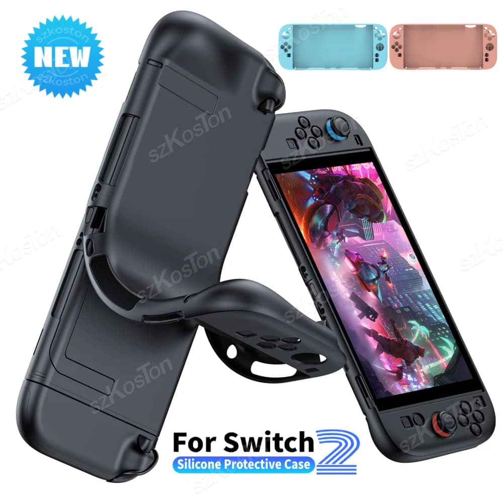 Per Switch 2 Custodia protettiva in silicone Custodia protettiva morbida antigraffio per protezione completa Pelle antiurto per accessori Switch 2