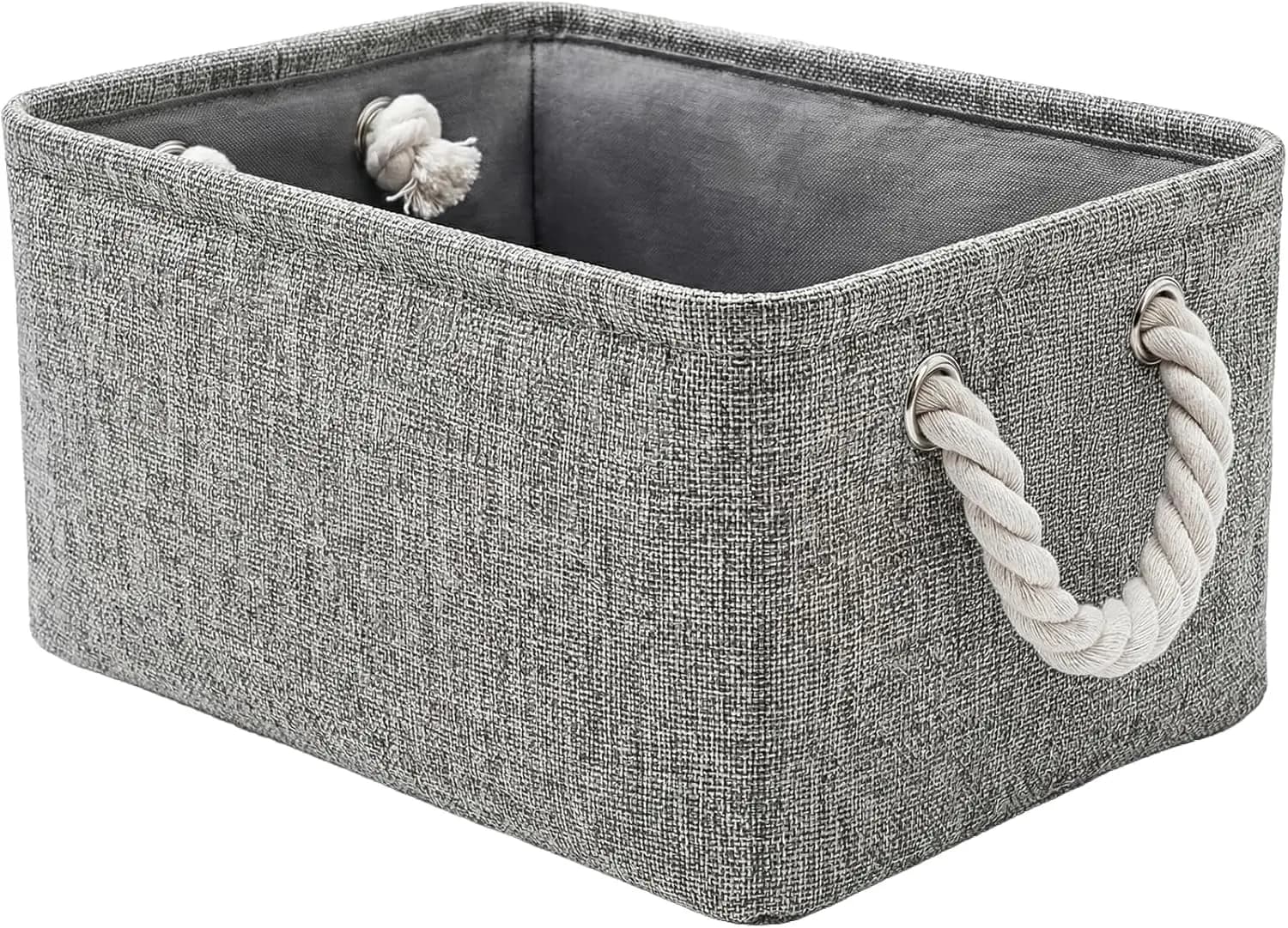 Contenitori portaoggetti per scaffali - Cestini in tessuto grigio piccoli da 11,8x7,9x5,2 pollici, organizer per armadi e camerette