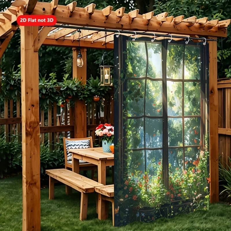 Decorazione da Giardino in Stile Rustico con Foglie Verde Foresta, Perfetta per Patio, Veranda e Cortile
