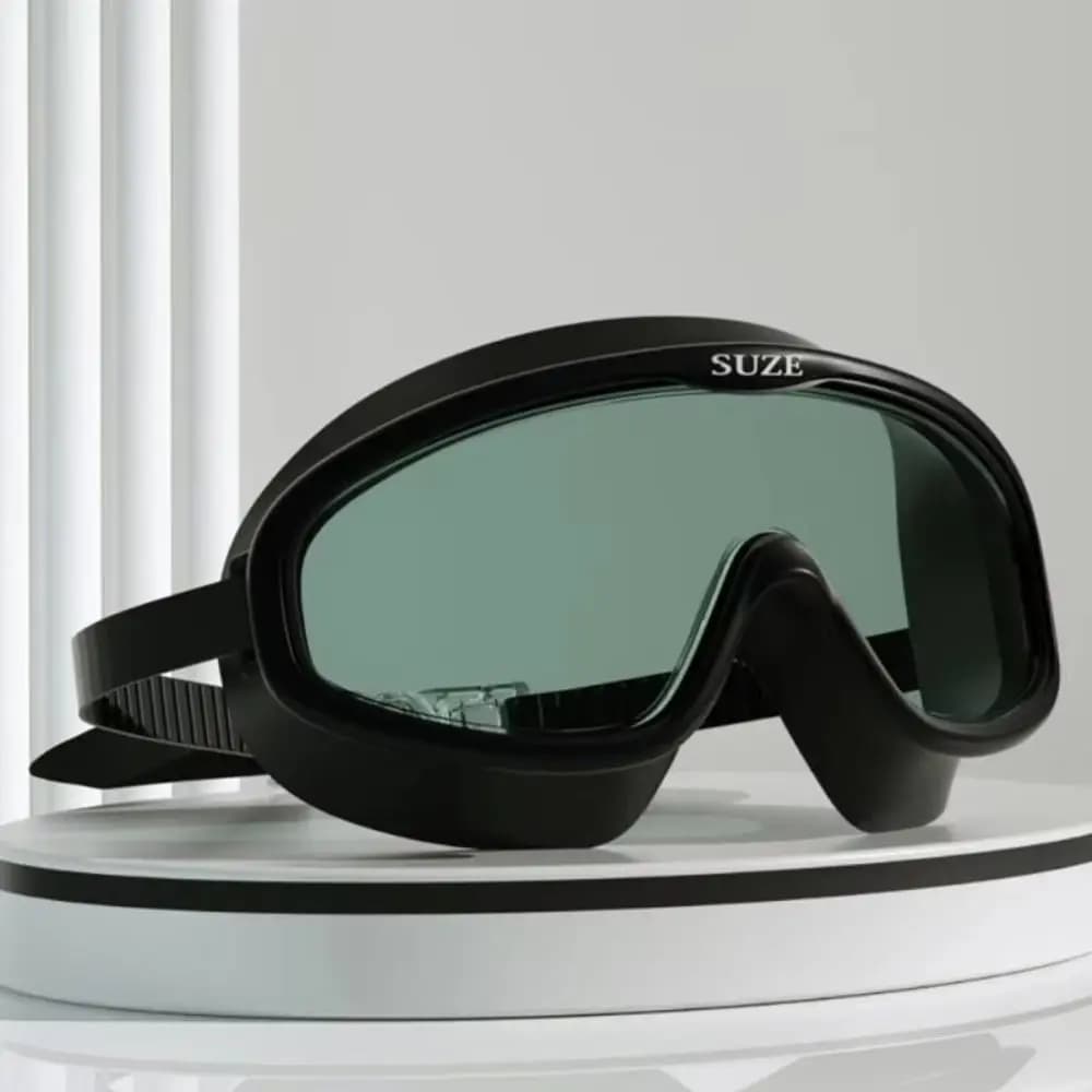 Large Frame Swimming Goggles Anti-fog Waterproof Swim Training Glasses Adjustable Wide View Diving Eyewear Pool