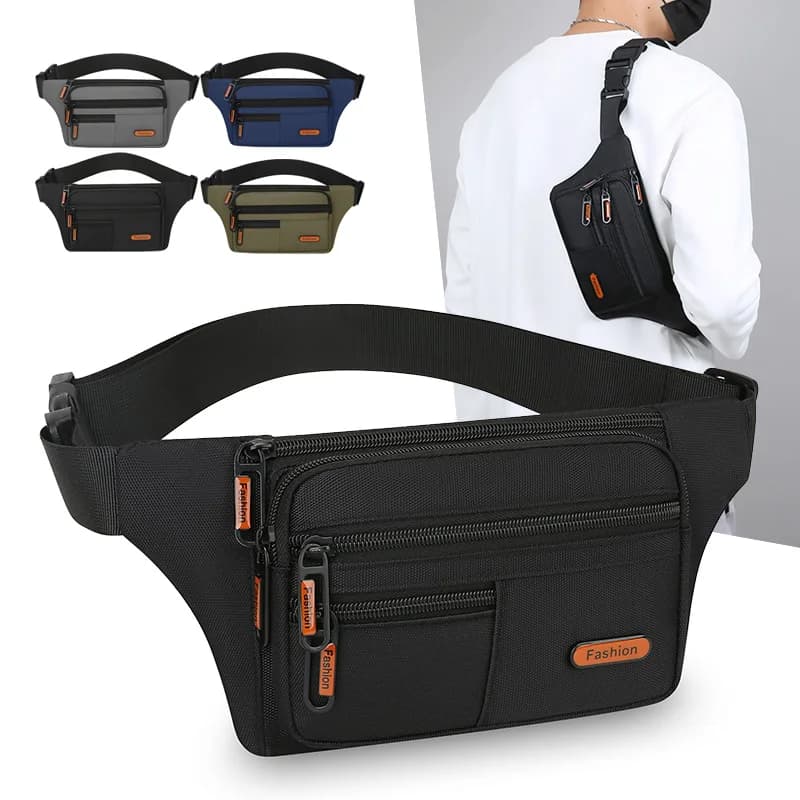 Men's Rain Bag Waterproof Waist Bag Fashion Running Waist Bag Unisex Shoulder Bag Random Marsupi Men's Waist Bag