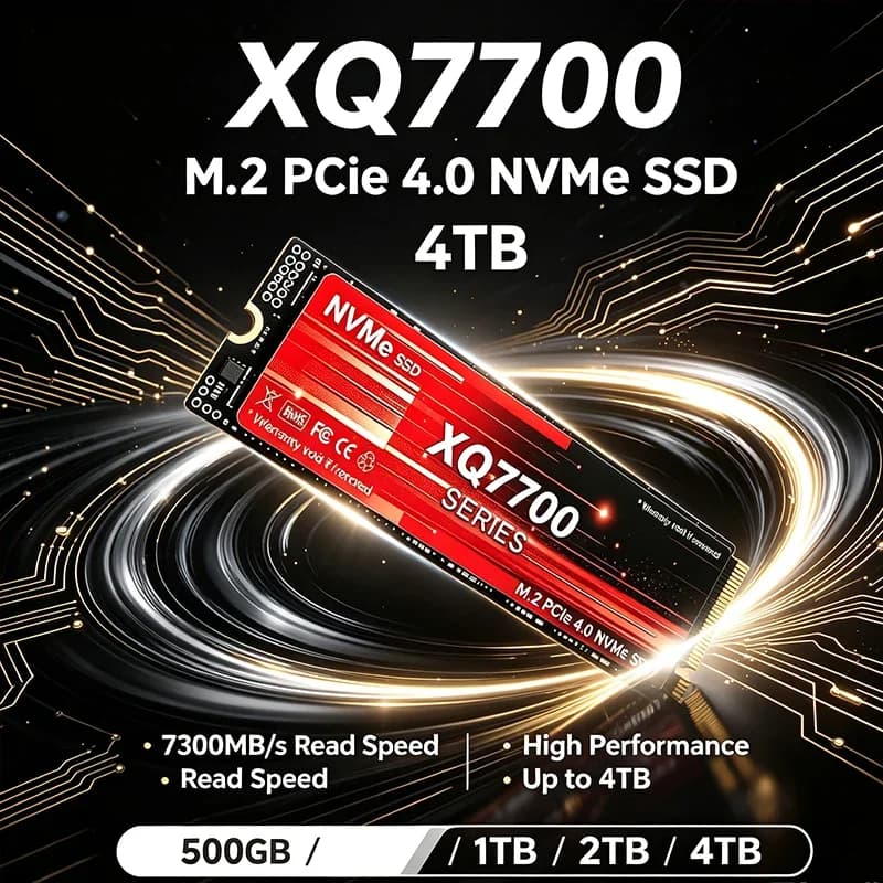 Original XQ7700 PCIe4.0 M.2 NVMe SSD 1TB 2TB 4TB PS5 Gaming 7300MB/S Internal Solid State Drive M2 2280 SSD for Content Creators