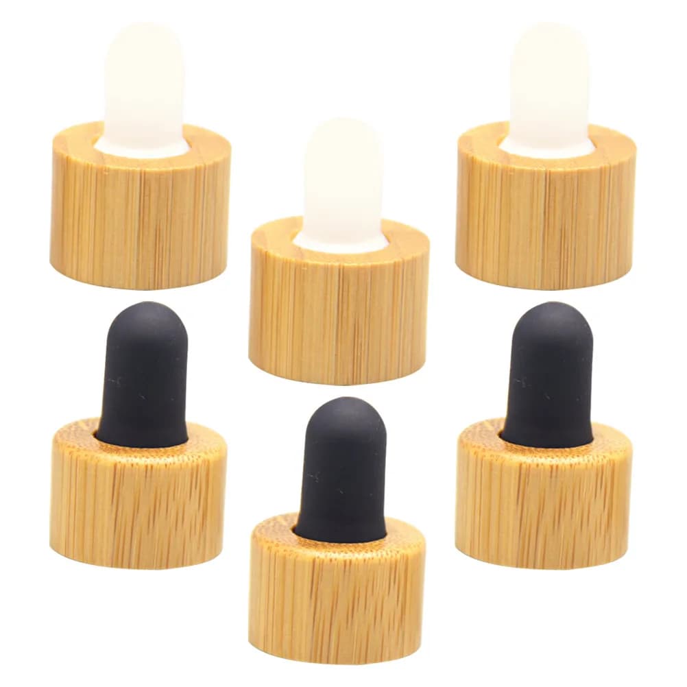 6Pcs Essential Oil Dropper Lid Set Leak Proof Secure Fit Prevent Spills Control for Aromatherapy DIY Skincare Bottle