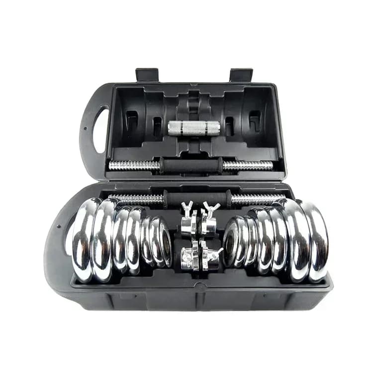 2026 China Gym Home 30kg Chrome Baking Adjustable Dumbbell And Barbell Sets