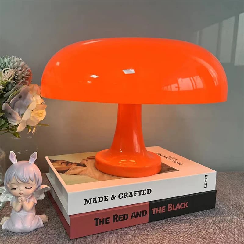 Classic mushroom desk lamp Bedside table lamp for bedroom Decorative table lamp orange design Danish Modern table lamp Bauhaus Art Home