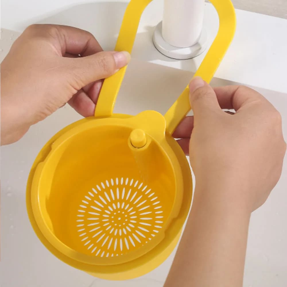 2 IN1 Lavello Cestello di Scarico Rubinetto Appeso Sacchetto Filtro Regolabile Automatico Cestino di Scarico Lavello Spugna Rack Cucina Raccoglitore di Rifiuti