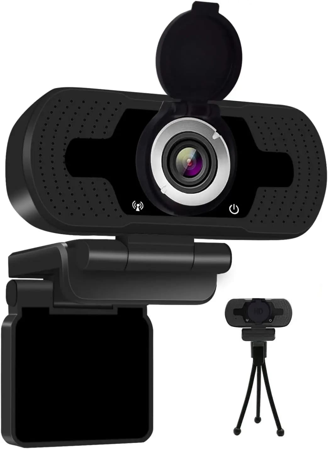 1080P HD Webcam with Microphone, USB Camera for Computer, Plug and Play, 30FPS, for Meetings Video Calls Compatible with Desktop Laptop