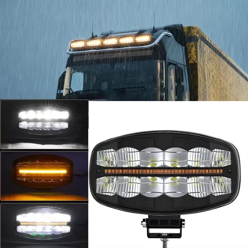 Luce da lavoro Faro da 10 pollici Faretto per camion Ausiliario Quadrato Guida per auto Flash Led Off Road per luce per rimorchio fuoristrada 4X4