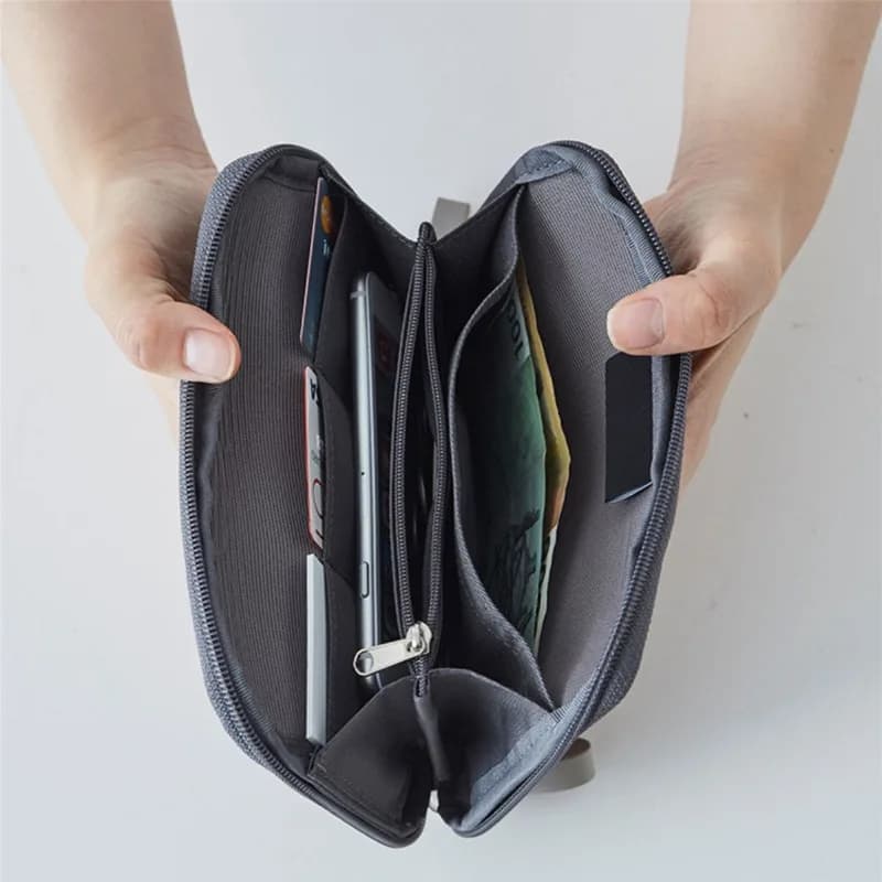 1 pz porta passaporto da viaggio in nylon creativo portafoglio per documenti portatile multifunzionale custodia portatile per contanti ID