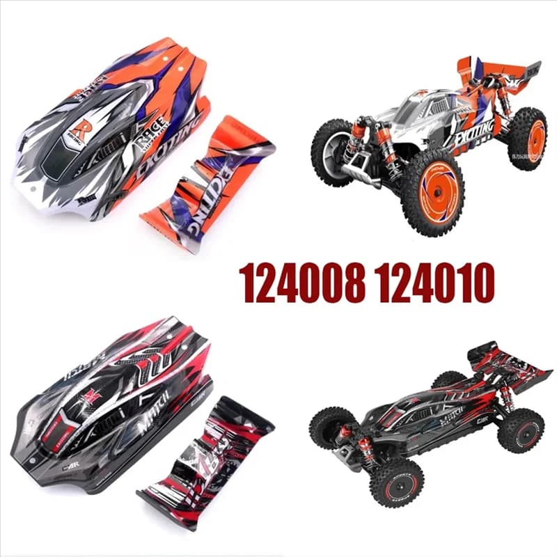 1 Piece Parts Accessories For Wltoys 124010 124008 1/12 RC Car Spare Parts Car Shell 124010-2816 (Black)-[A17I]