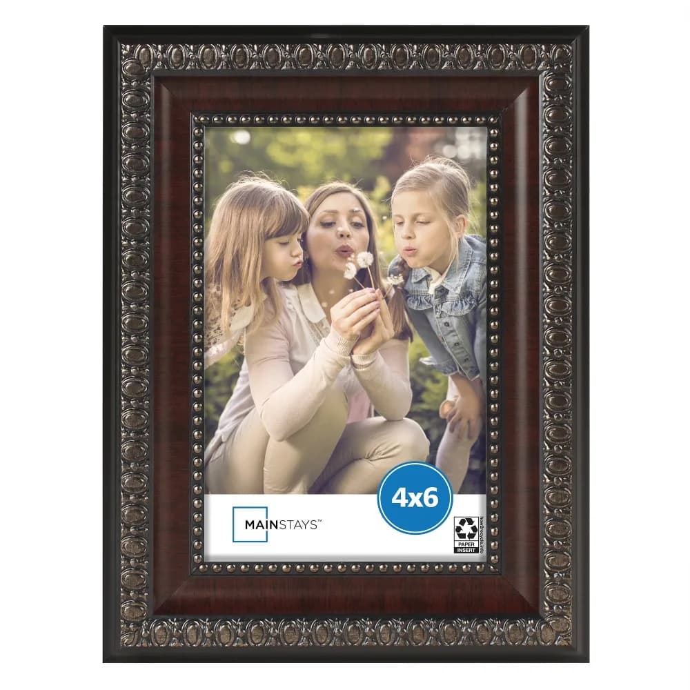 4x6 Picture Frame for Tabletop Display with Mahogany Finish Wooden Photo Frame for Home Decor and Gifts