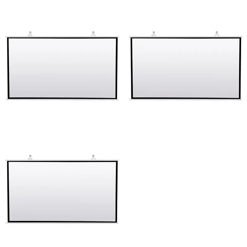 18X Portable Projector Screen For Home Theater Outdoor HD White Foldable Anti-Crease (72Inch)