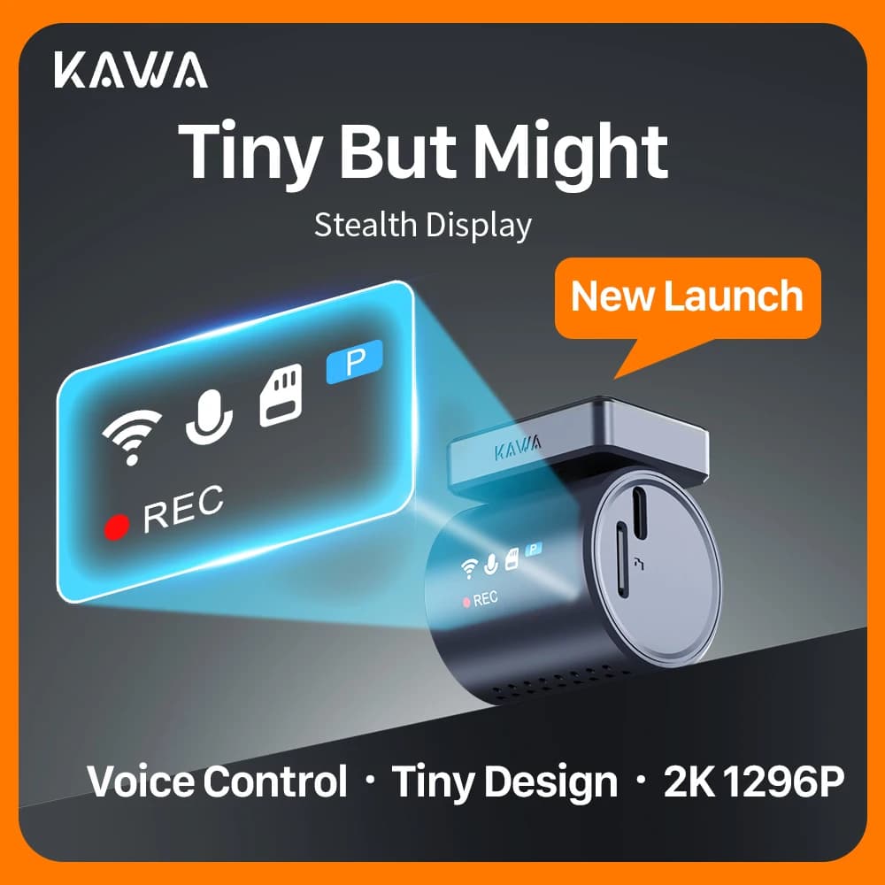 2K KAWA MINI 3 Pro Car Cameras DVR Small Dash Cam 24 Parking Car VCR WiFi APP Vocale Check Dashcam for Cars