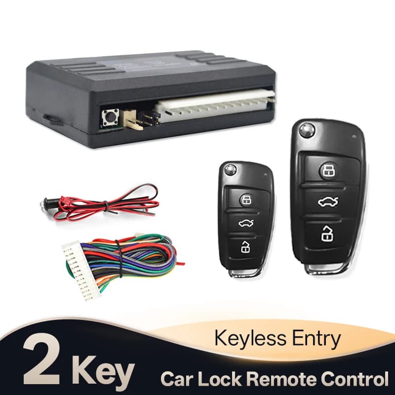 Sistema di ingresso senza chiave per serratura centralizzata per auto Hippcron 2 chiavi Sistema di sicurezza antifurto universale di facile installazione per auto 12V