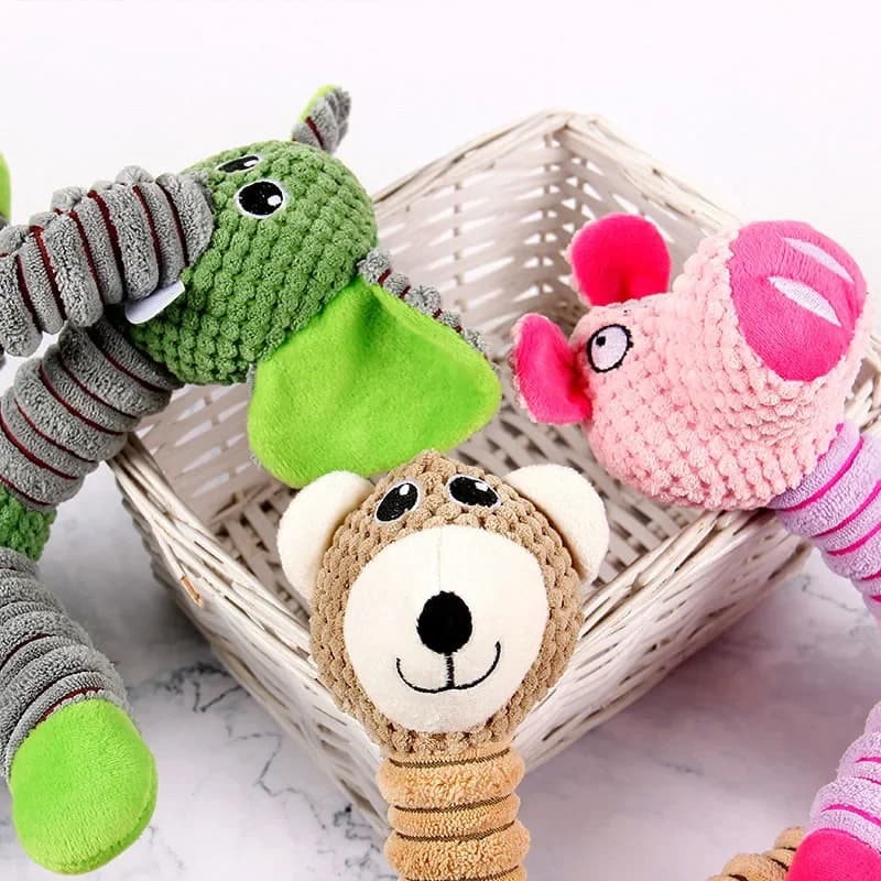 Indistruttibile Grande Cane Suono Squeaky Giocattoli Animali Forma Pet Morbido Peluche Masticare Molare Giocattolo di Formazione Cucciolo Morso Denti Giocattoli Dentali