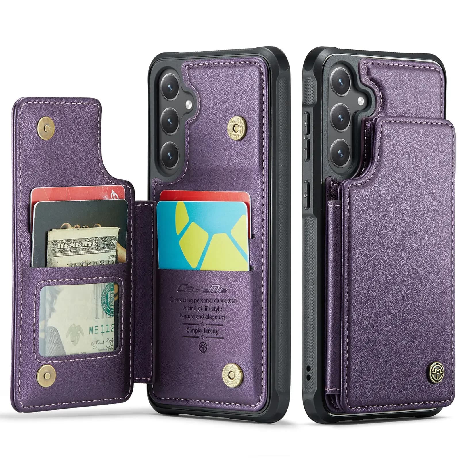 Per Samsung Galaxy S23 S22 S21 S20 Ultra Custodia a portafoglio con porta carte e blocco RFID Custodia con chiusura magnetica con cavalletto in pelle PU