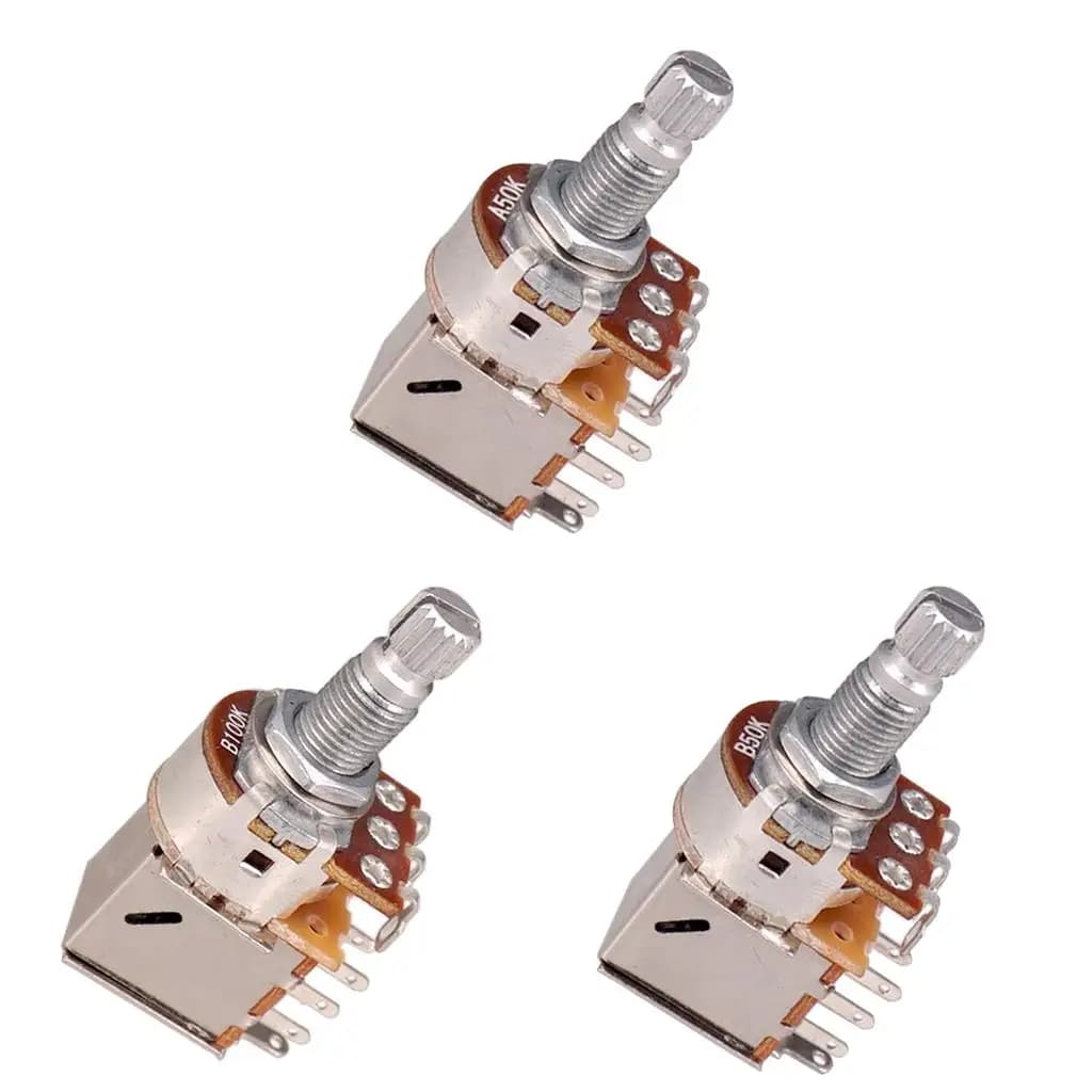 Potenziometro Push-Pull per Chitarra con Interruttore, Albero da 18mm, Controllo Volume e Tono per Ukulele, Mandolino, Chitarra Elettrica