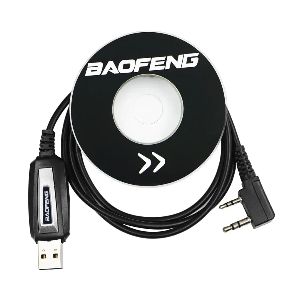 Baofeng Cavo di Programmazione USB Con CD dei Driver Per UV-5RE UV-5R Pofung UV 5R uv5r 888S UV-82 UV-10R Two Way Radio Walkie Talkie