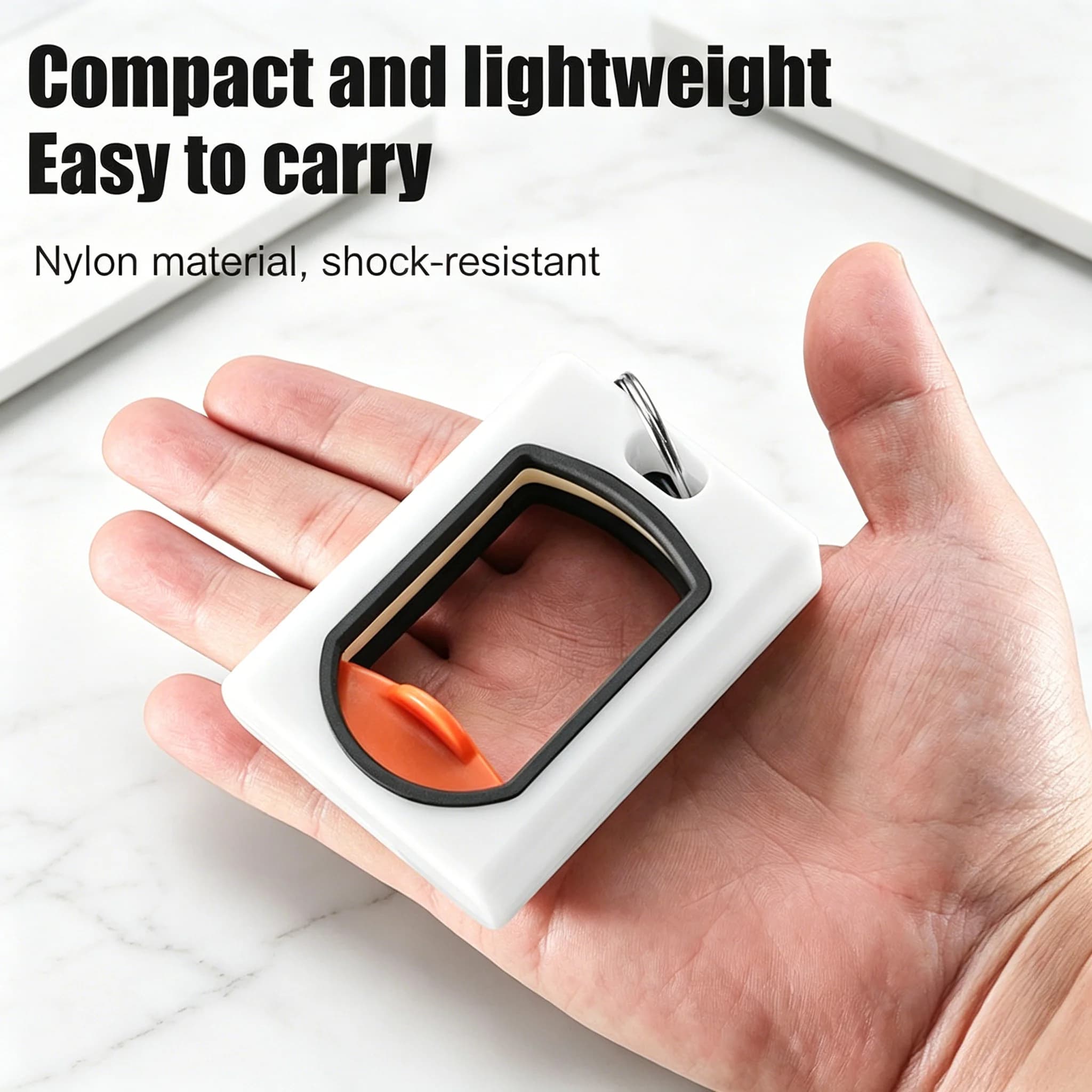 Organizzatore per fascette stringicavo luminose al buio con moschettone per cintura e zaino, strumento di stoccaggio portatile in plastica, opzioni rotonde e quadrate