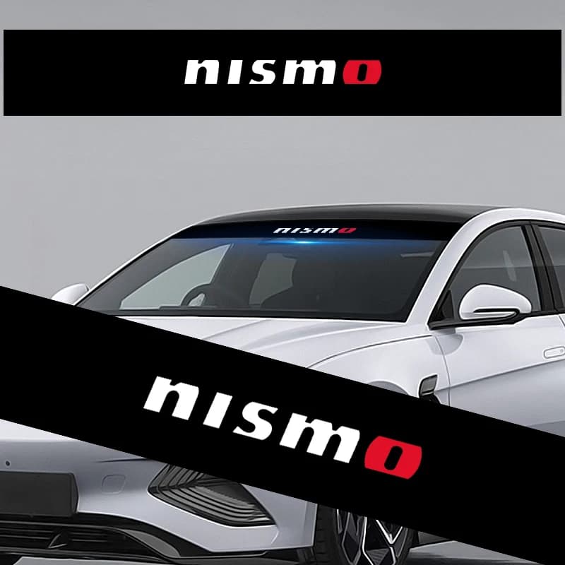Adesivi decorativi per parabrezza anteriore auto per Nismo Nissan Tiida Teana Skyline Juke X-trail Almera Qashqai