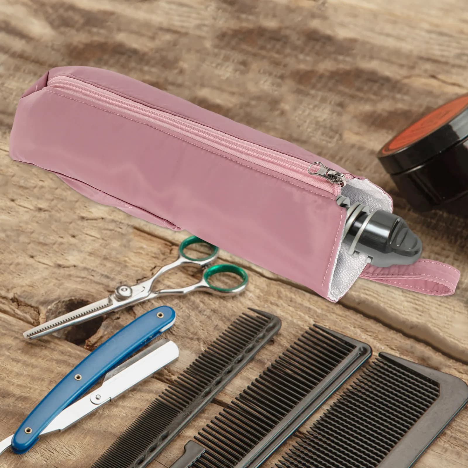 Borsa Protettiva Impermeabile e Resistente al Calore per Ferro Arricciacapelli, Organizer da Viaggio Appendibile per Strumenti per Capelli, Custodia per Bacchetta Styling