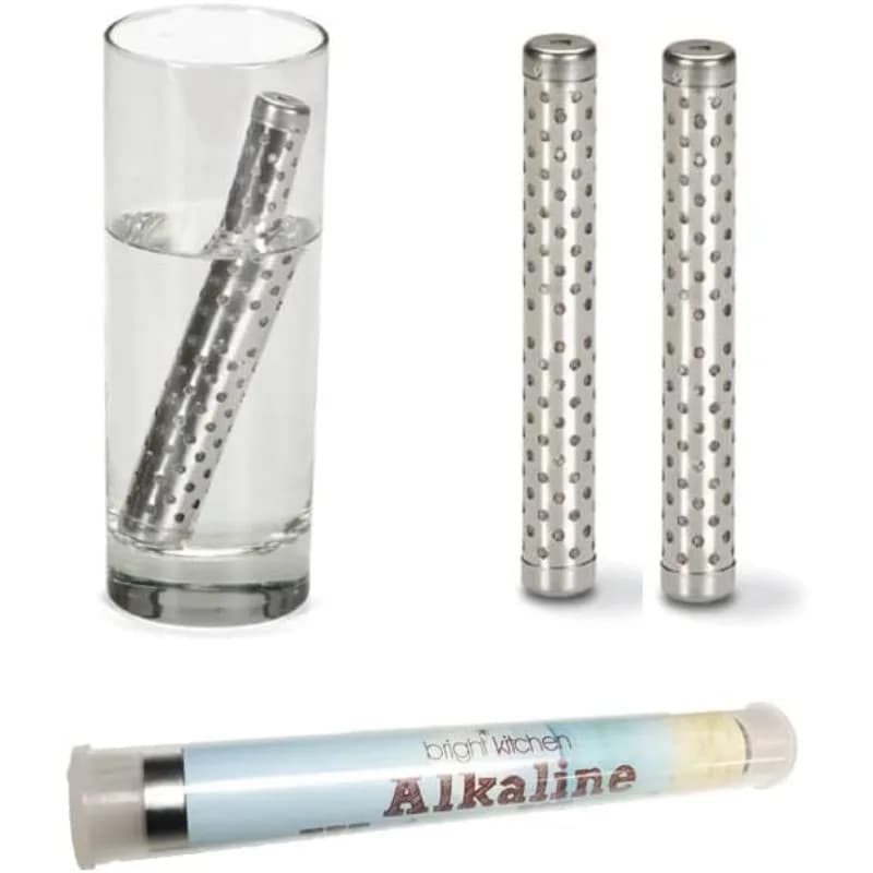 2 Pack Alkaline Water Stick Wand Naturally Raise pH 9.5 Adds Tourmaline, Maifan, Muyu, Far Infrared Stone Reduces ORP Hydration
