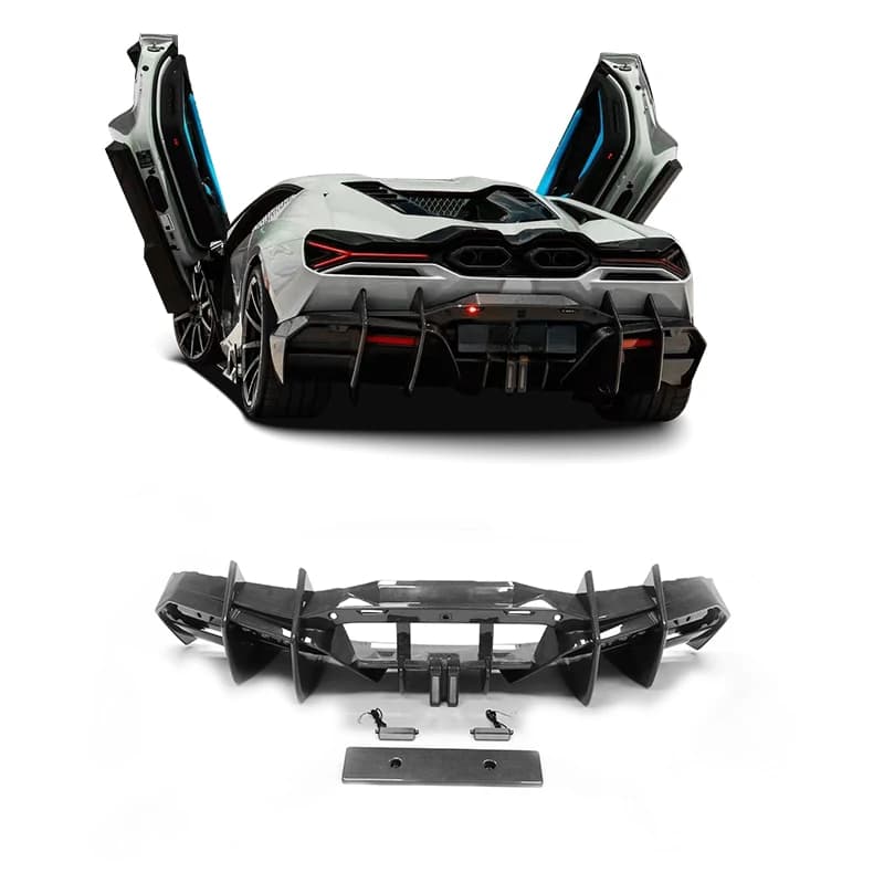 High Quality Dry Carbon Fiber Rear Diffuser Lip Rear Bumper Lip Auto Exterior Modification Accessories