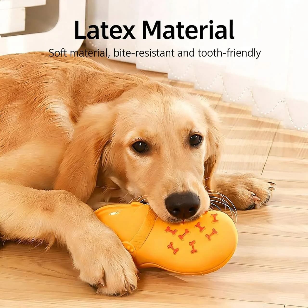 Giocattolo da Masticare in Gomma a Forma di Ciabatta, Durevole, per Pulizia dei Denti e Addestramento, per Uso Interno/Esterno, per Cani Piccoli, Medi e Grandi e Cuccioli