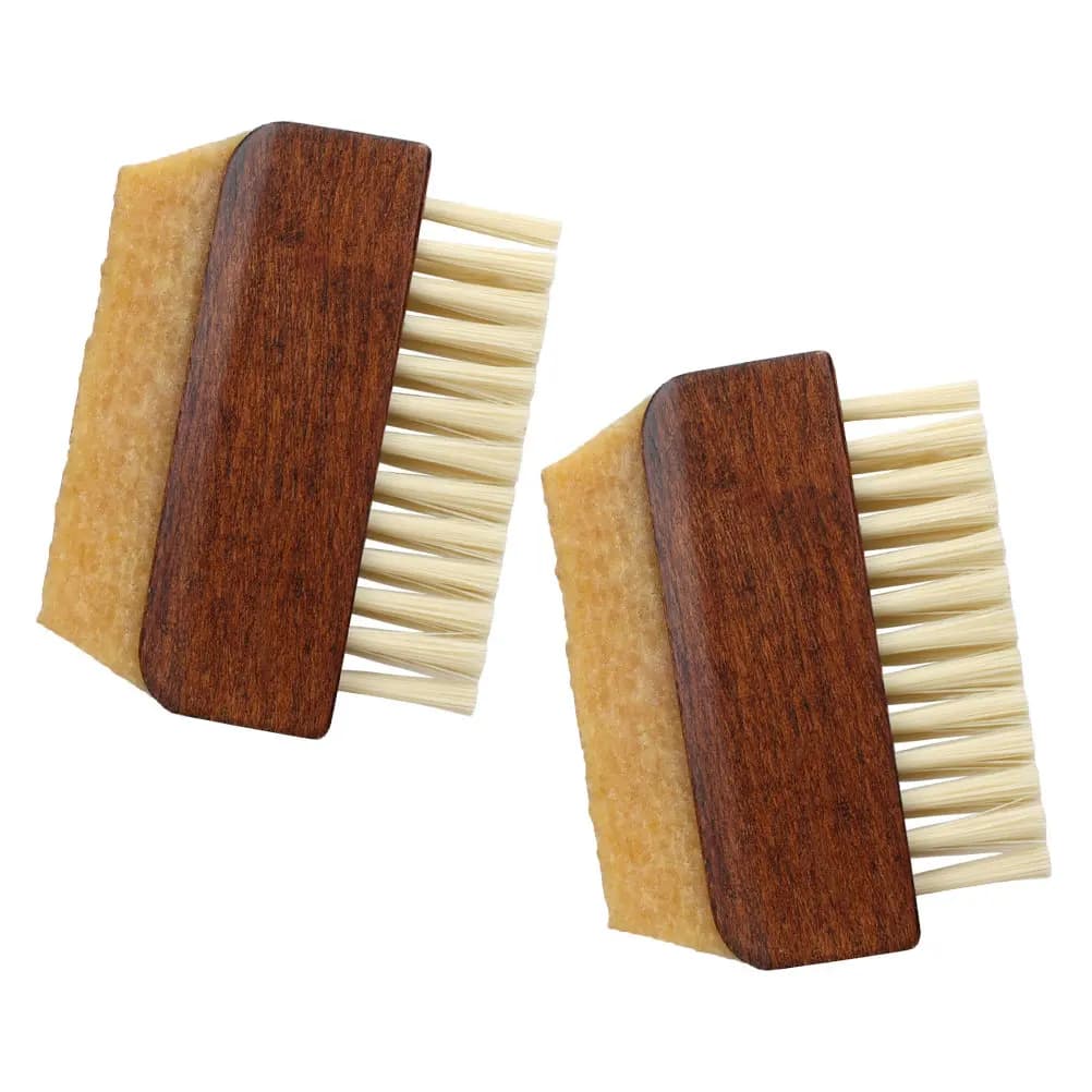 Set di 2 Spazzole Multifunzionali per Pulizia Scarpe, Spazzola a Doppia Faccia con Setole Morbide in Gomma per Sneakers, Stivali e Tessuti