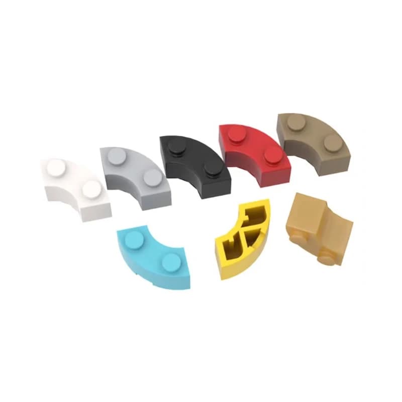 60 pz Moc Building Block Parti 3063 85080 Fondente Mattoni Angolo Arrotondato 2x2 Mattoni Curvi FAI DA TE Giocattolo Per Bambini Regalo
