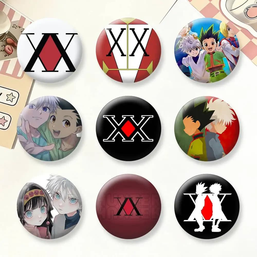 Spille e Distintivi in Latta Creativi Anime Hisoka Hunter X Hunter per Vestiti e Zaini